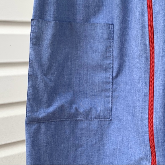 80’s Vintage Chambray Smart Time “House Coat” (Robe) - Picture 7 of 12